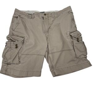 Polo Ralph Lauren Cargo‎ Shorts Mens 42 Khaki Pockets Heavy Cotton Y2K vintage
